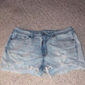 Old Navy Light Blue Distressed Jean Shorts